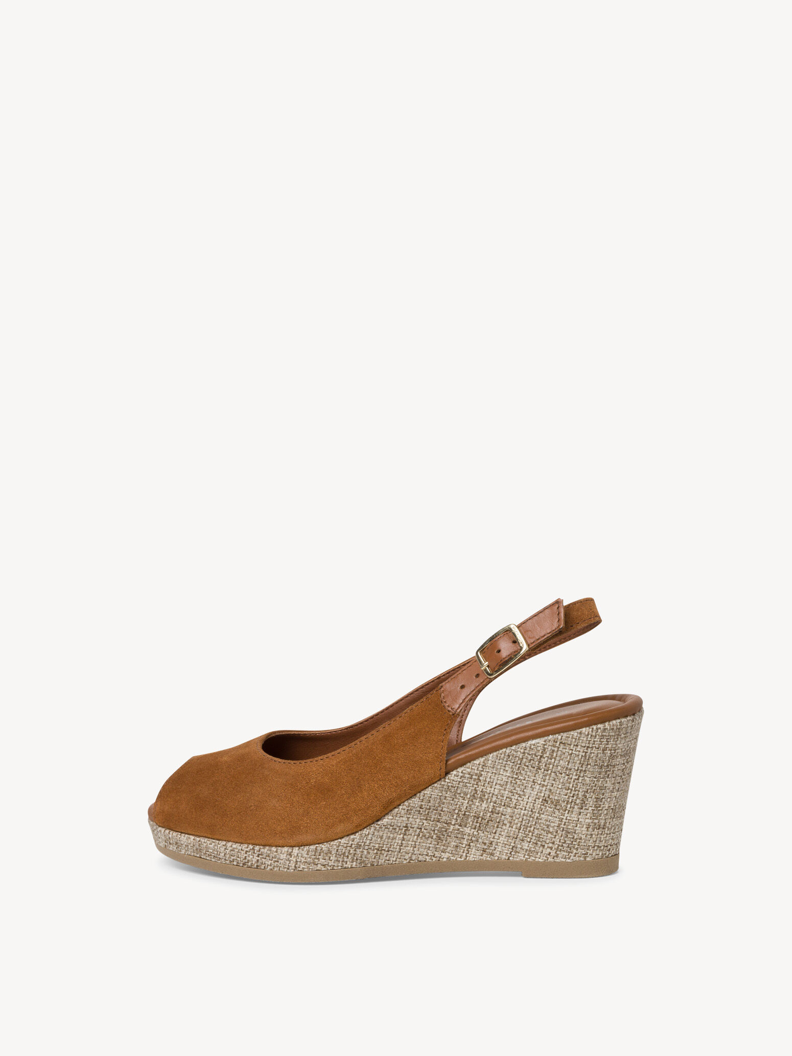 Sandale à talon en cuir - marron