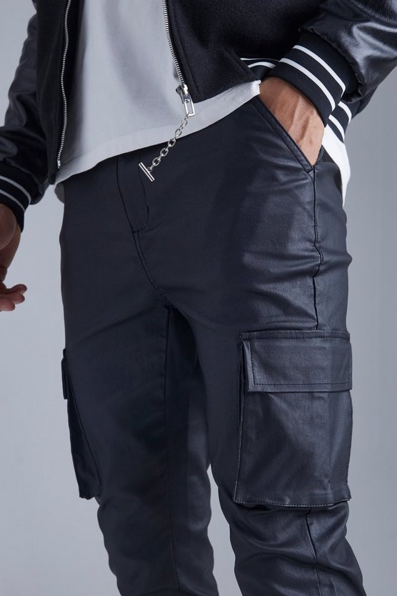 Tall beschichtete Twill Cargo-Hose