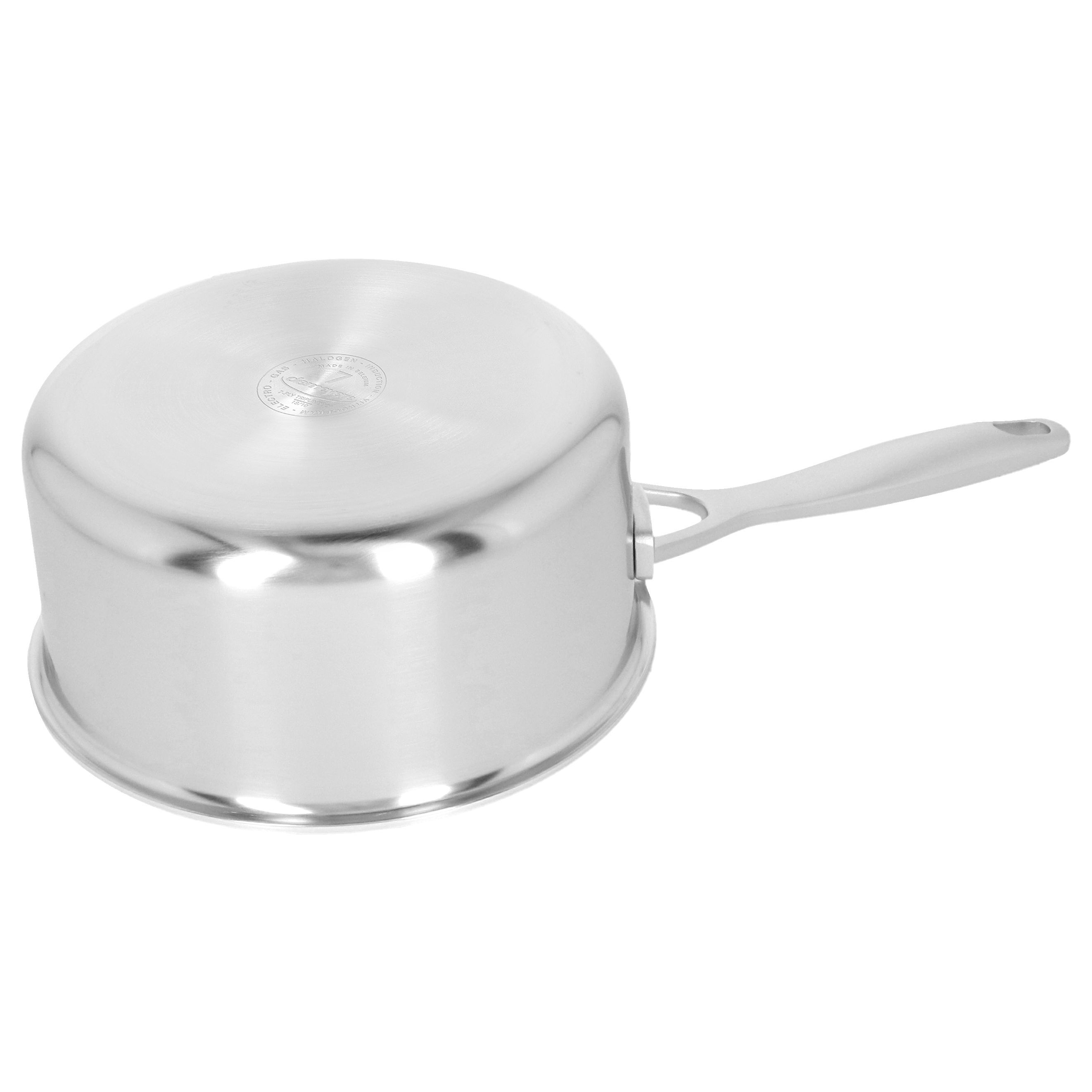 Stieltopf mit Deckel 16 cm, 18/10 Edelstahl, Silber