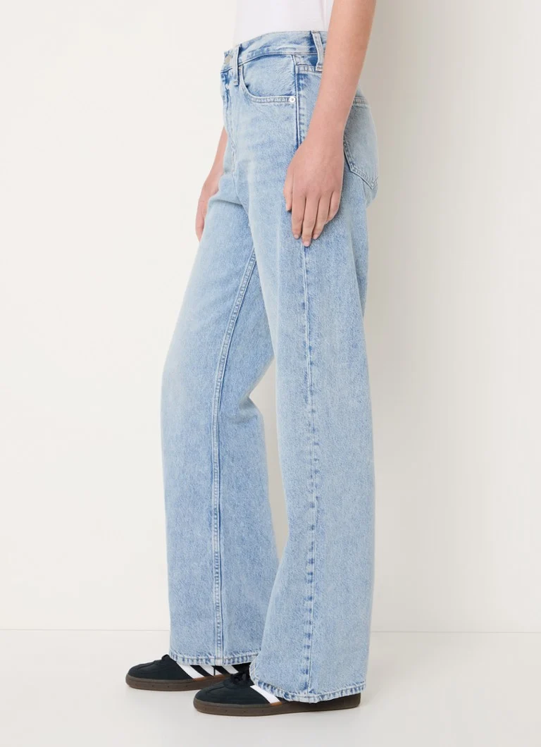 Blugi evazați cu talie înaltă Calvin Klein, decolorare medie