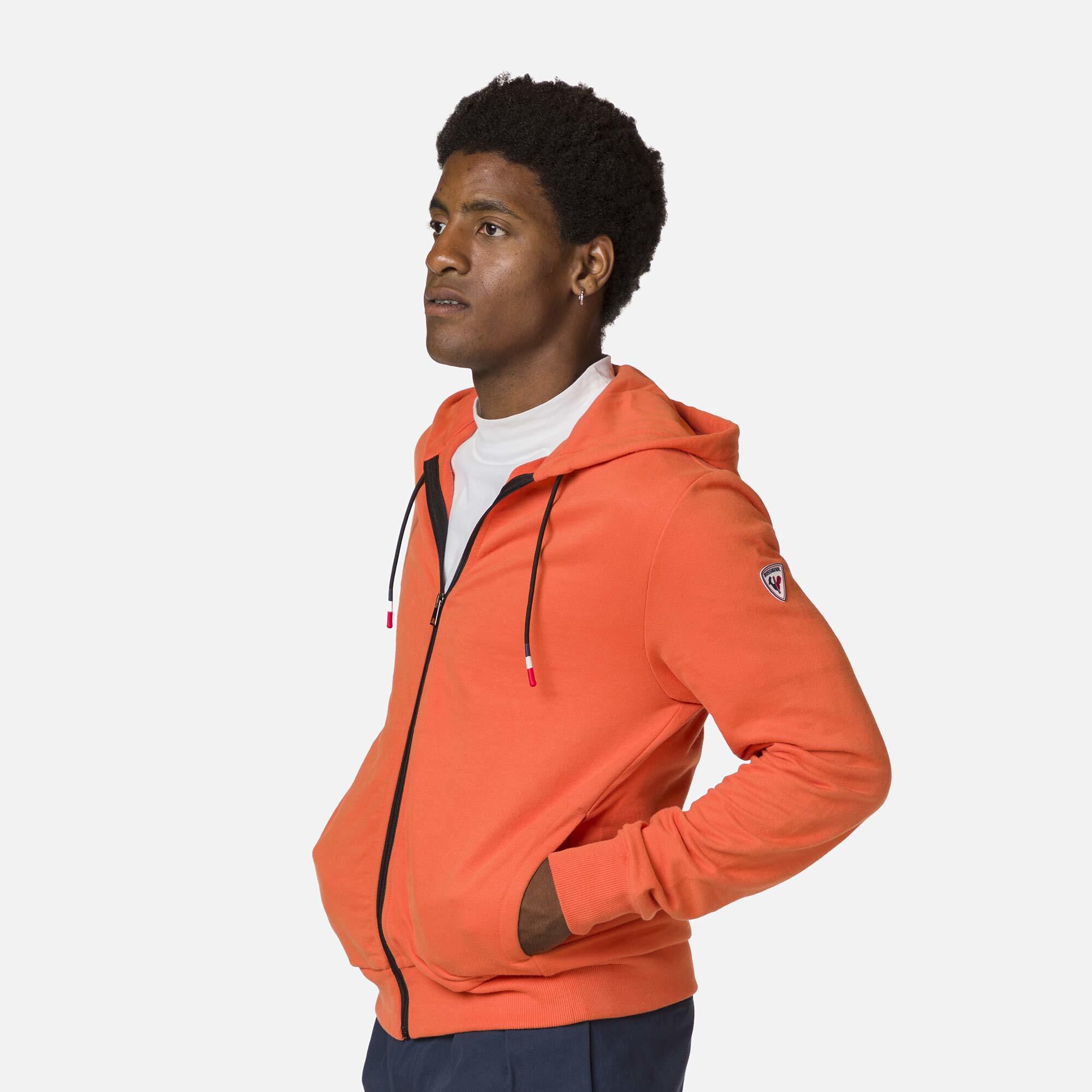 Sweat en coton à capuche zippé Logo Homme