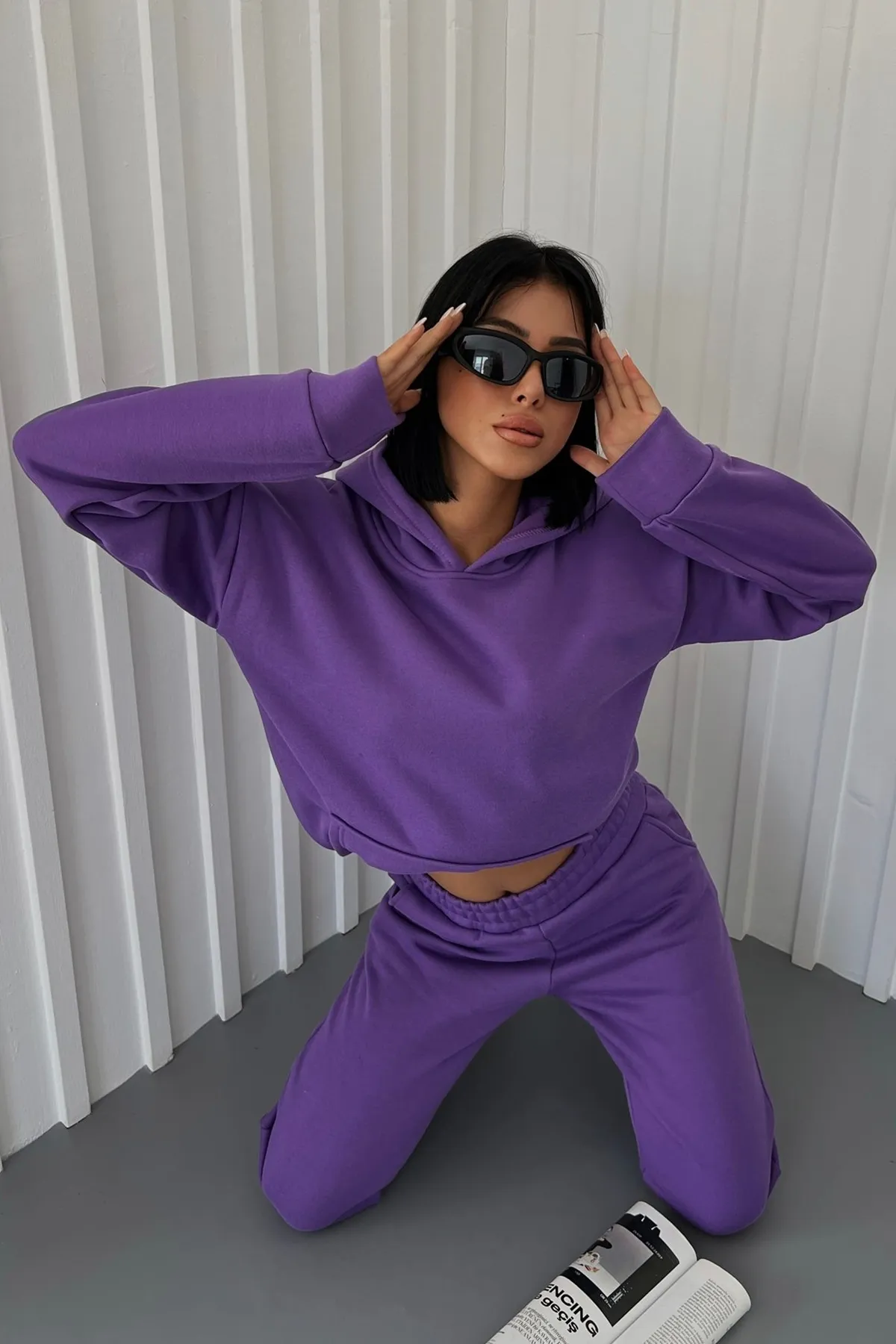bayansepeti  Trainingsanzug - Lila - Regular Fit