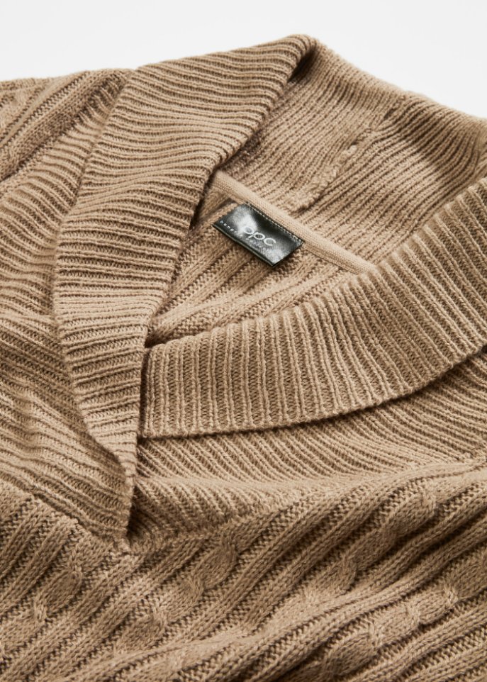 Pullover mit V-Ausschnitt und Seitenschlitzen