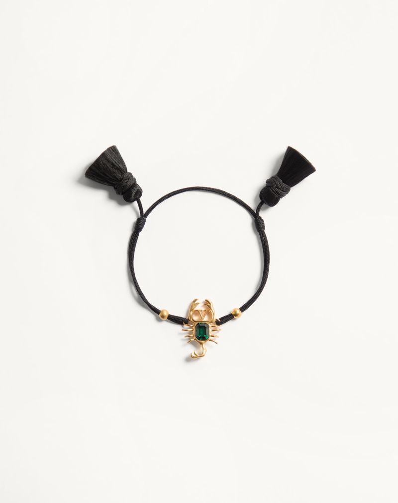 Gardienne armbånd i metal, krystal og reb med kvaster