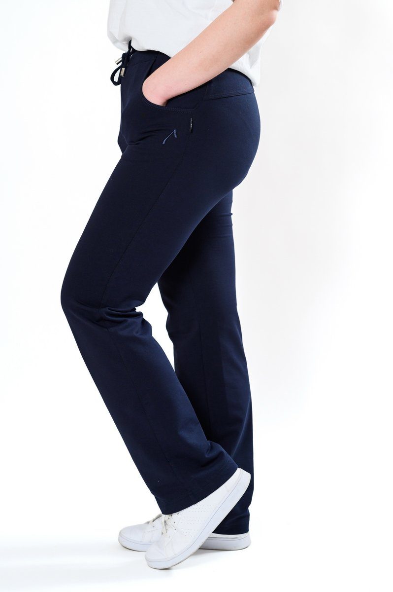 Authentic Klein Jerseyhose Bequeme Damen Jerseyhose in Kurzgrößen & Übergrößen Gummibund mit Kordel
