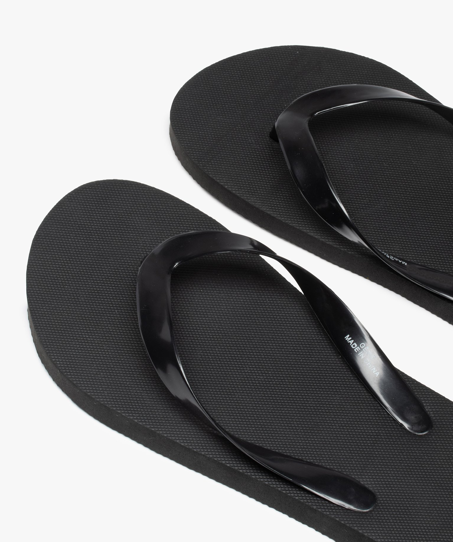 Tongs Garçon unies à brides souples noir | GEMO