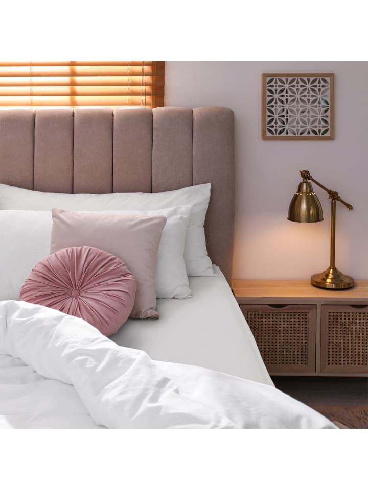 GMD Living Jersey Premium Spannbettlaken JANNEBY in Farbe Weiß günstig kaufen