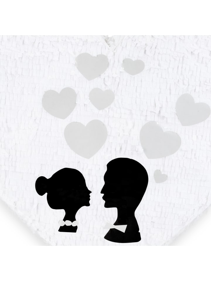 relaxdays Pinata Hochzeit in Weiß günstig kaufen onesize