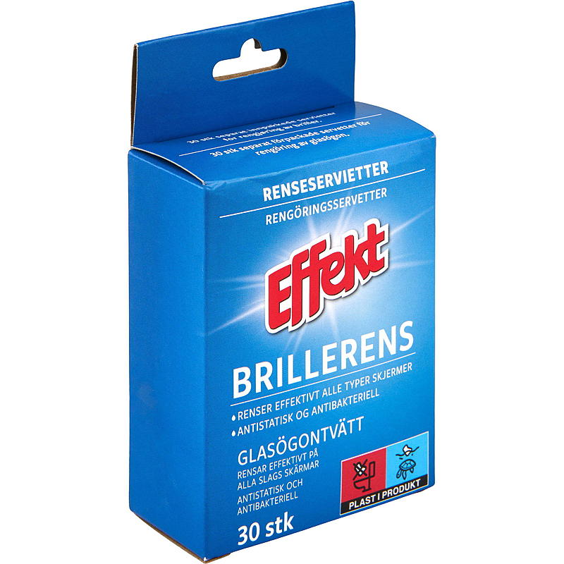 Effekt Brillerens 30 stk renseserviett