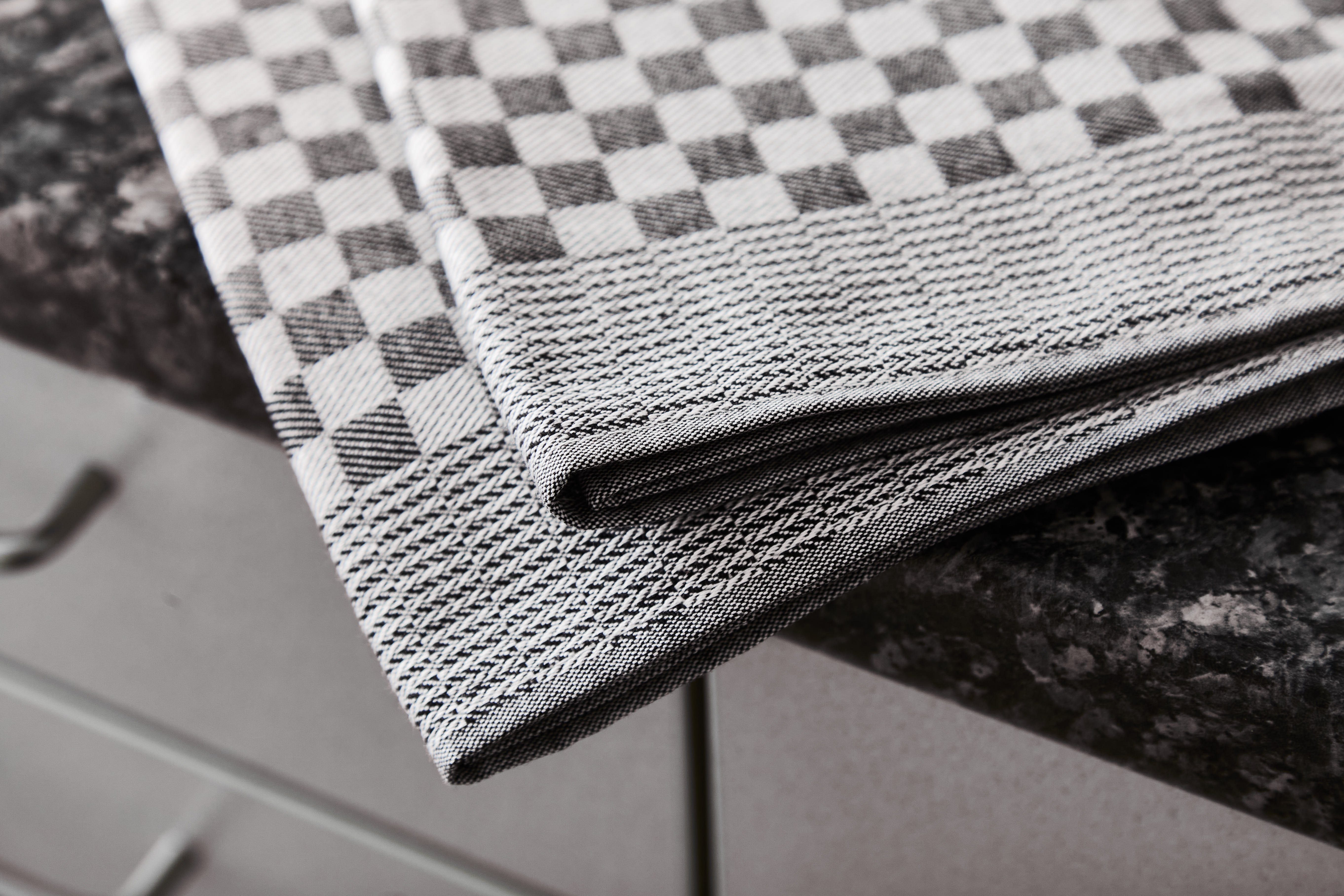 Hometex Premium Textiles Geschirrtuch Trockentuch, Profi-Küchentücher , (10er Set Geschirrtuch Grubentuch, 100% Baumwolle Zwirn, Sehr saugfähig - Premium Qualität)