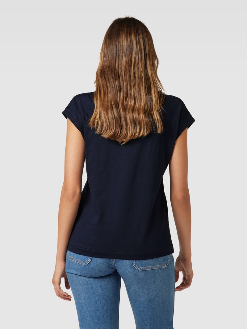 T-Shirt mit grafischem Muster in marineblau