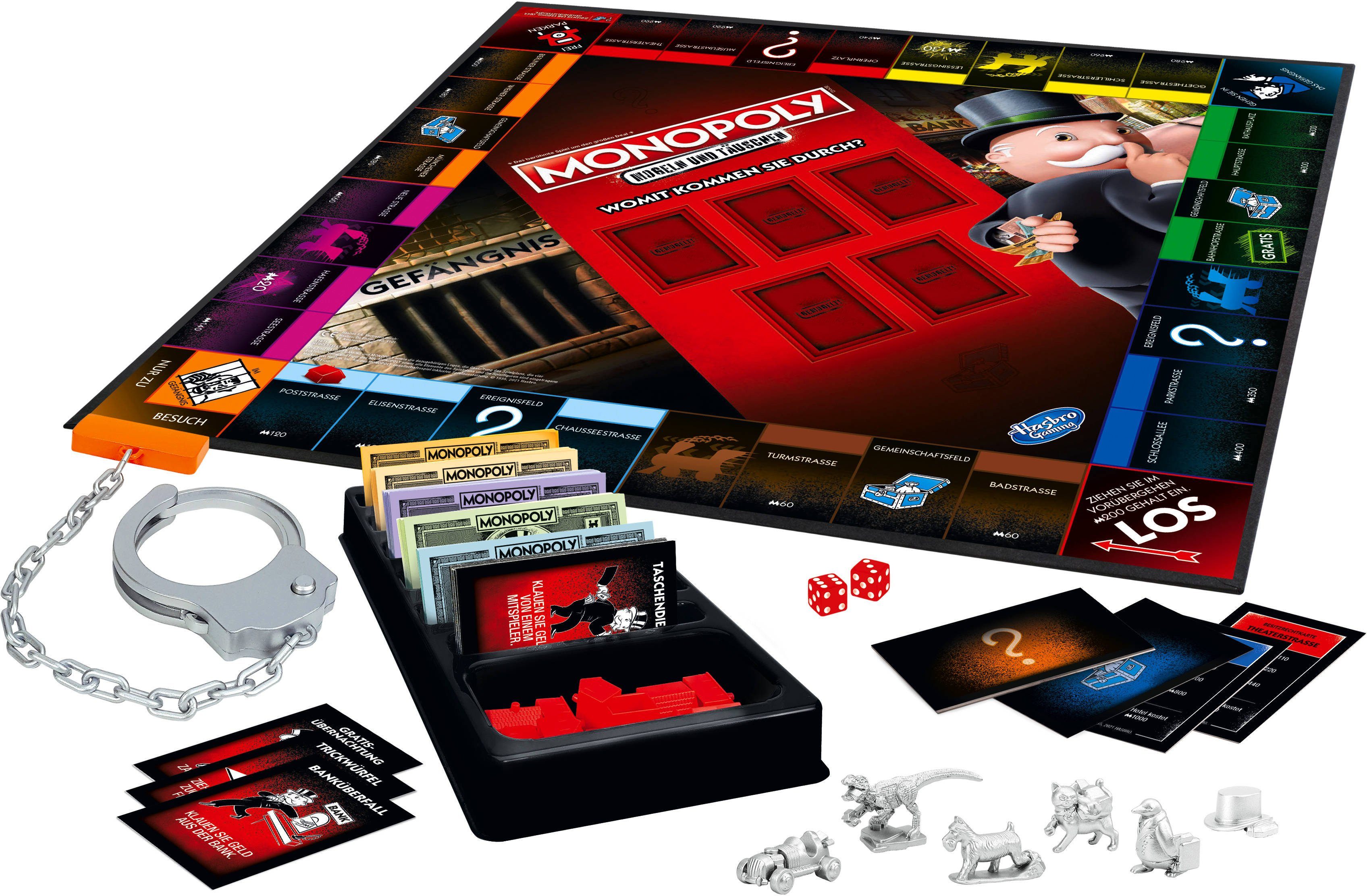 Hasbro Spiel, Gesellschaftsspiel Monopoly Mogeln und Täuschen, Made in Germany