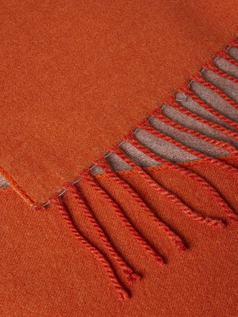 Schal mit Ausfransungen in orange