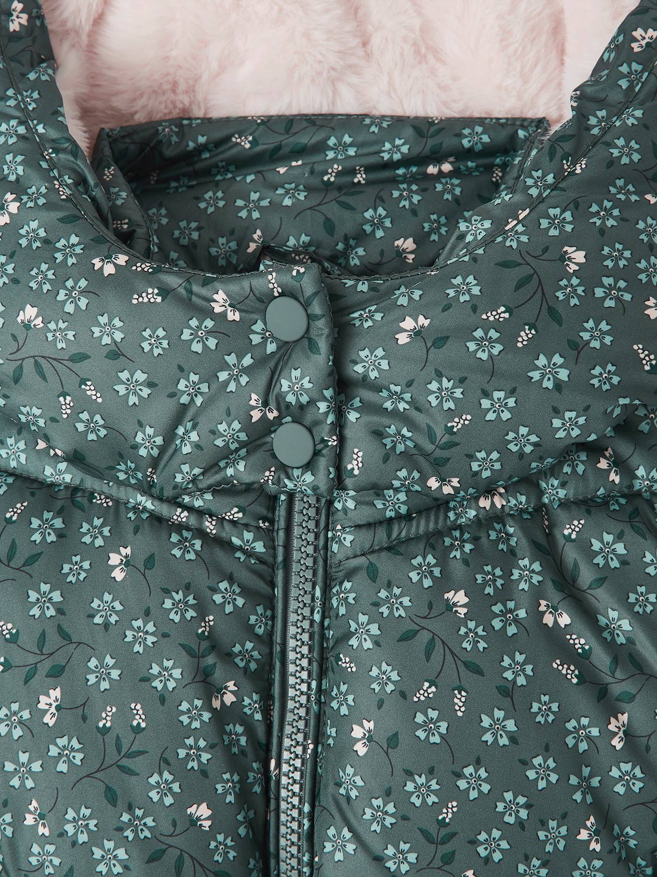 Vertbaudet Mädchen Winterjacke mit Recycling-Polyester - braun bedruckt