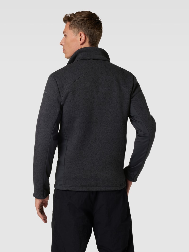 Jacke mit Label-Stitching Modell 'OBERAU' in schwarz