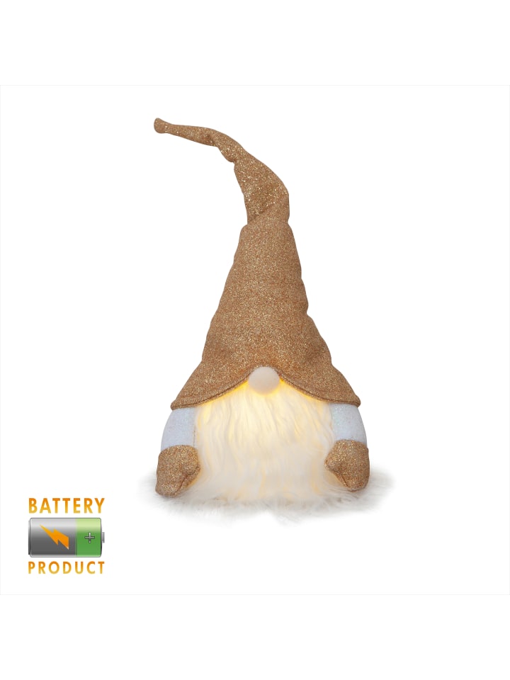 STAR Trading Weihnachtswichtel Joylight, gold, LED, 28cm in Gold günstig kaufen onesize