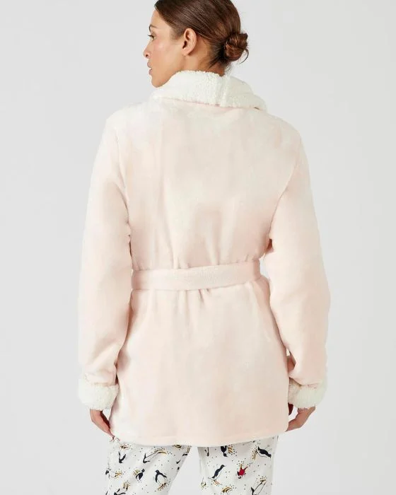Robe de chambre courte maille moelleuse Thermolactyl