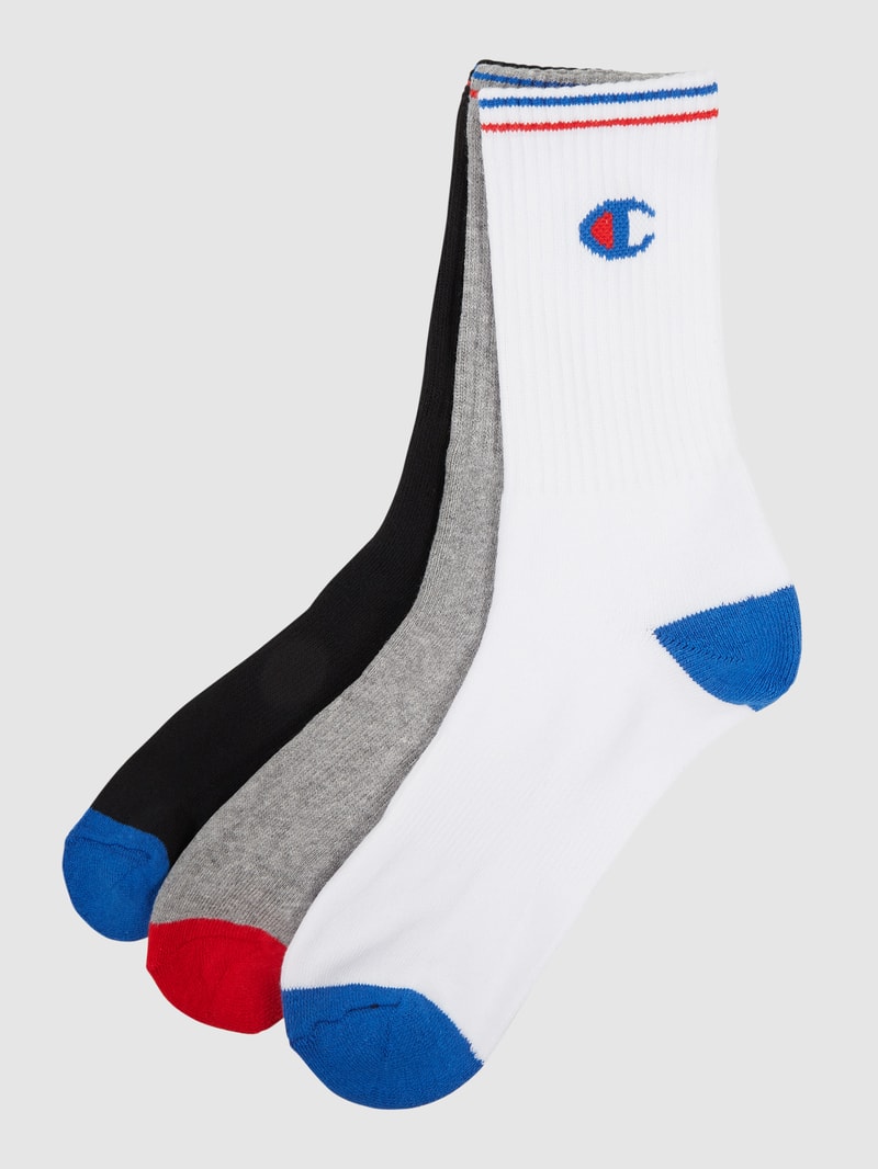 Socken mit Mehrzonen-Polsterung im 3er-Pack in mittelgrau meliert