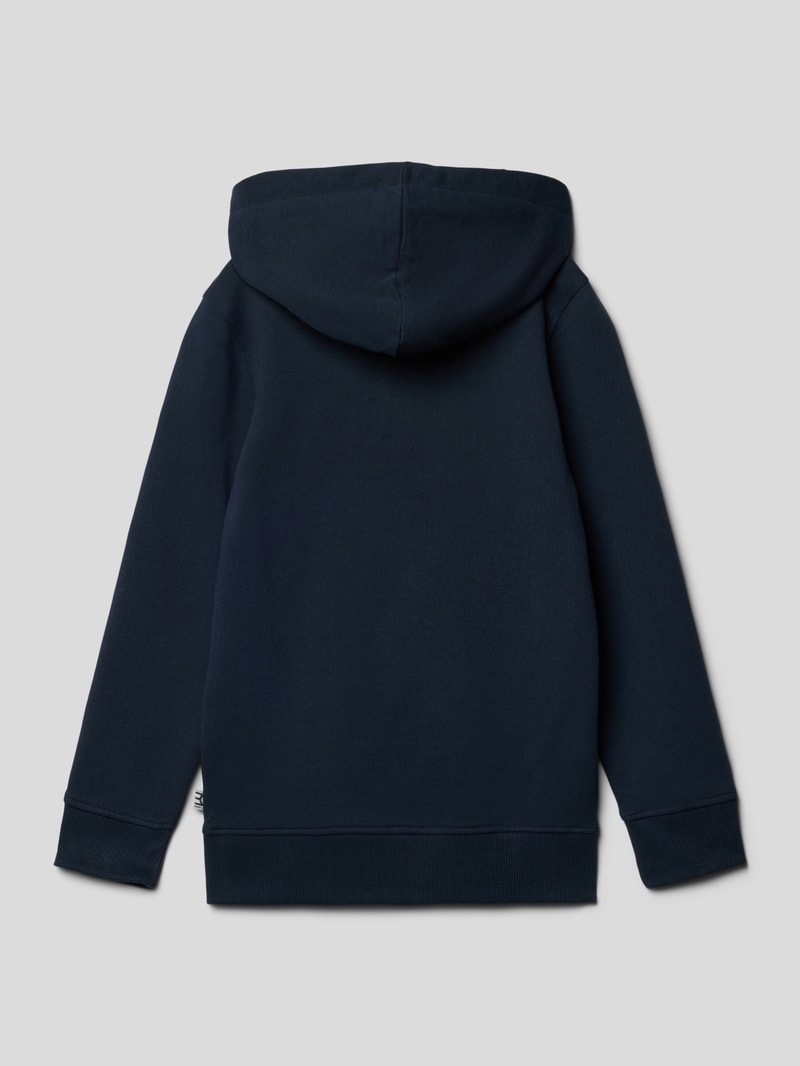 Hoodie mit Motiv-Print Modell 'NOLLEGE' in marineblau