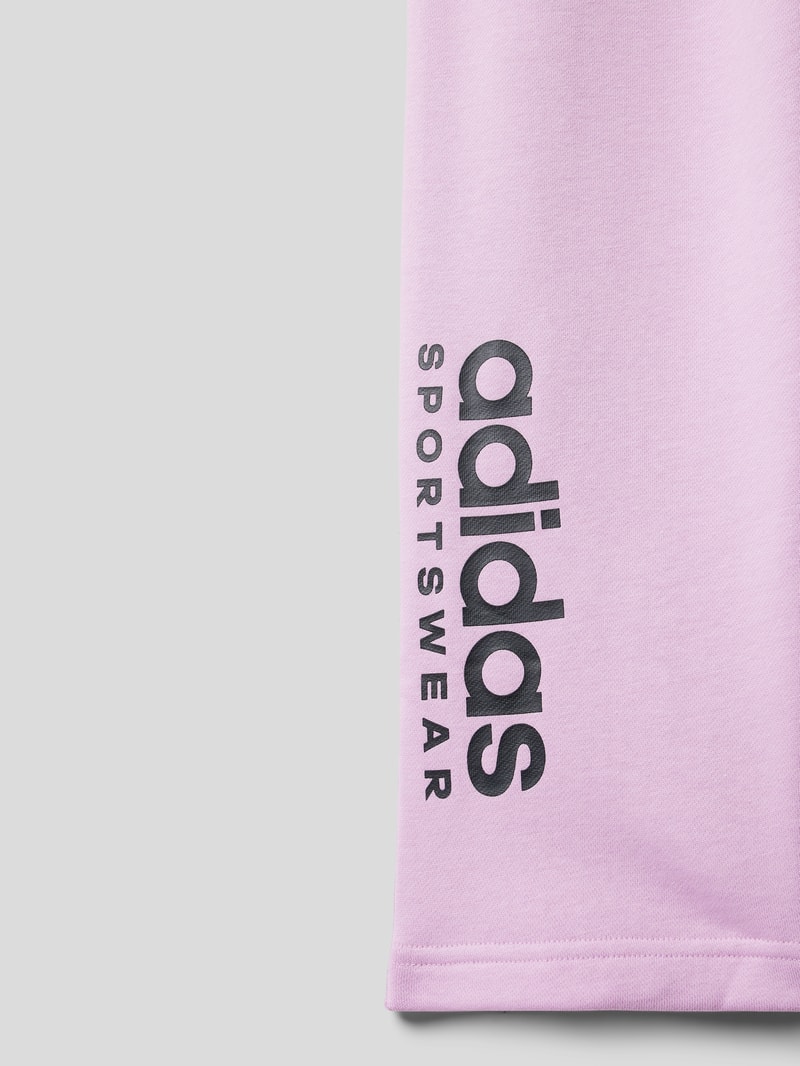 Sweatpants mit Label-Print in lila