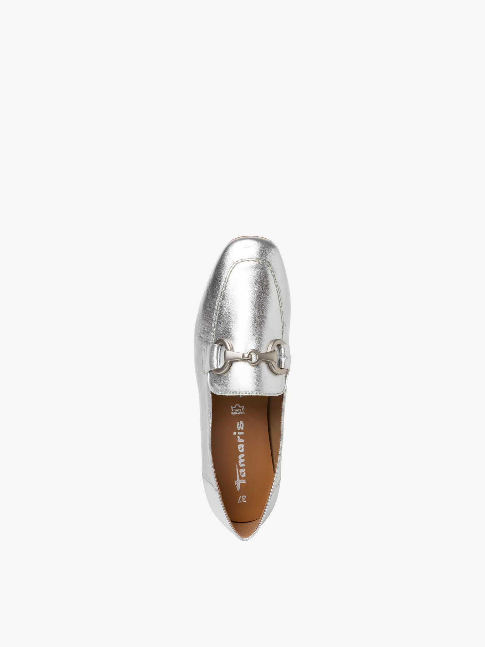 Slipper en cuir - métallique