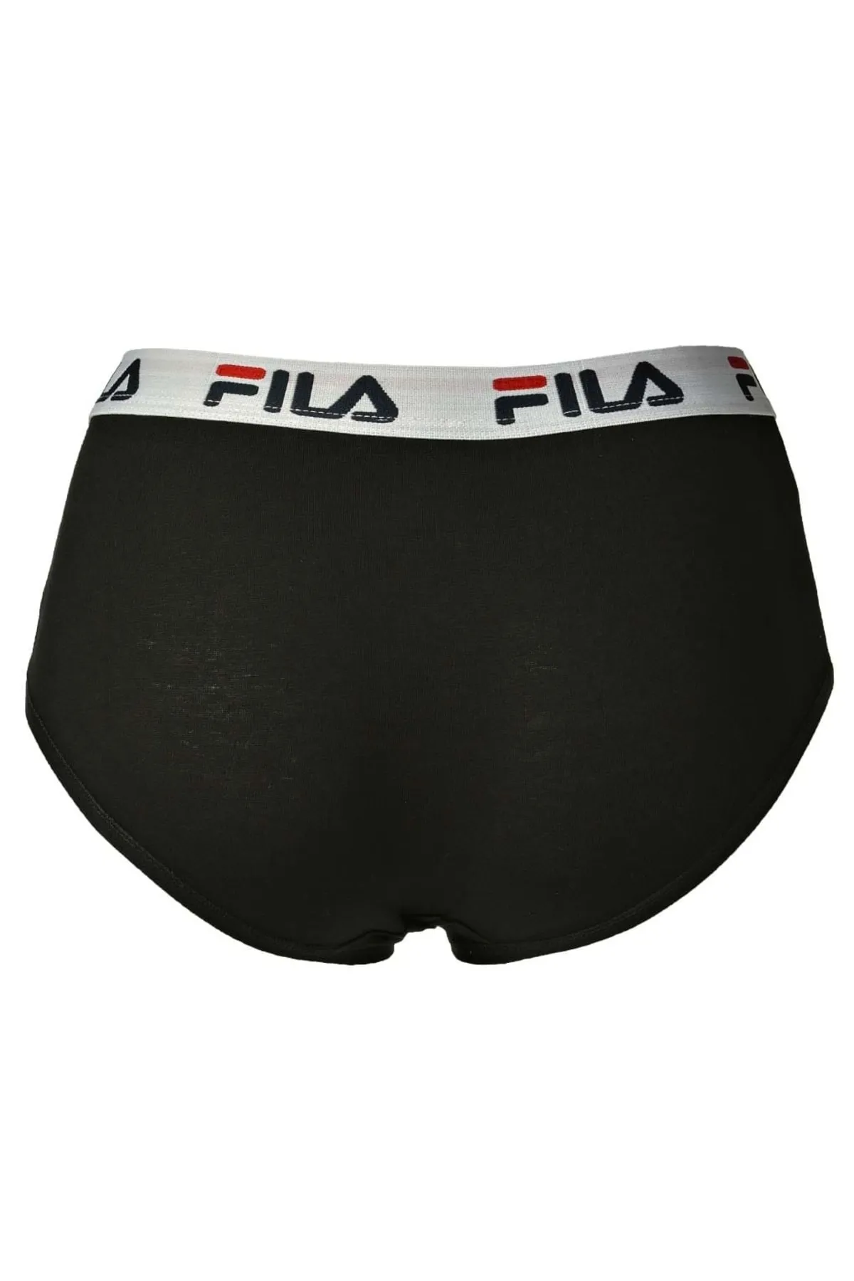 FILA  Damen Hipster - 4er Pack Slip, Logo-Bund, Cotton Stretch, einfarbig
