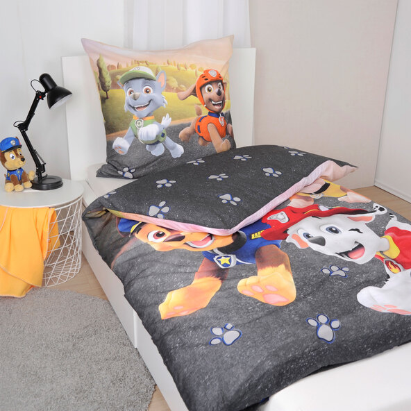 Bettwäsche Paw Patrol, 135 x 200 cm, anthrazit