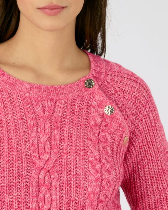 Pull en maille perlée et torsadée Thermolactyl