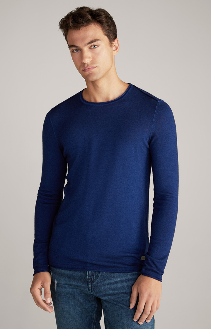 Merinowoll-Pullover Lelios in Navy
