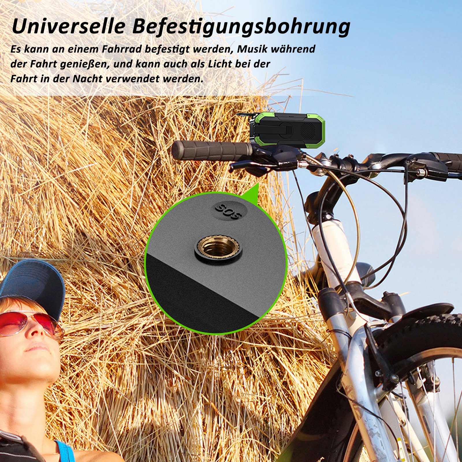 CALIYO Digitalradios, Radios,Solarradio, Kurbelradio mit Handyladefunktion Digitalradio (DAB) (Nostalgie Radio, Kurbelradio mit Handyladefunktion Radio (5000 mAh Powerbank mit USB-Ausgang Powerbank, FM/AM, IPX5)