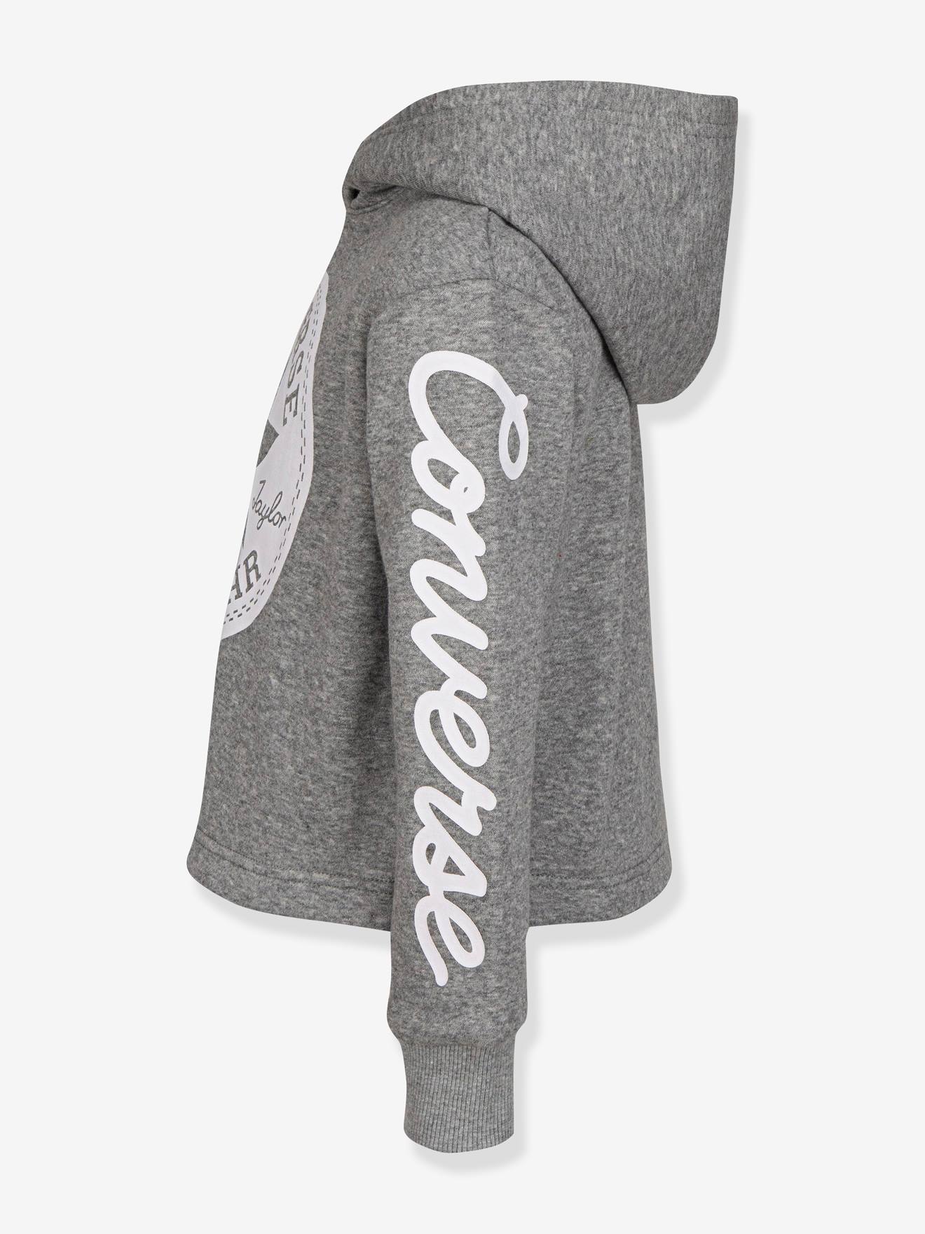 Sweat à capuche Chuck Patch Cropped Hoodie CONVERSE gris