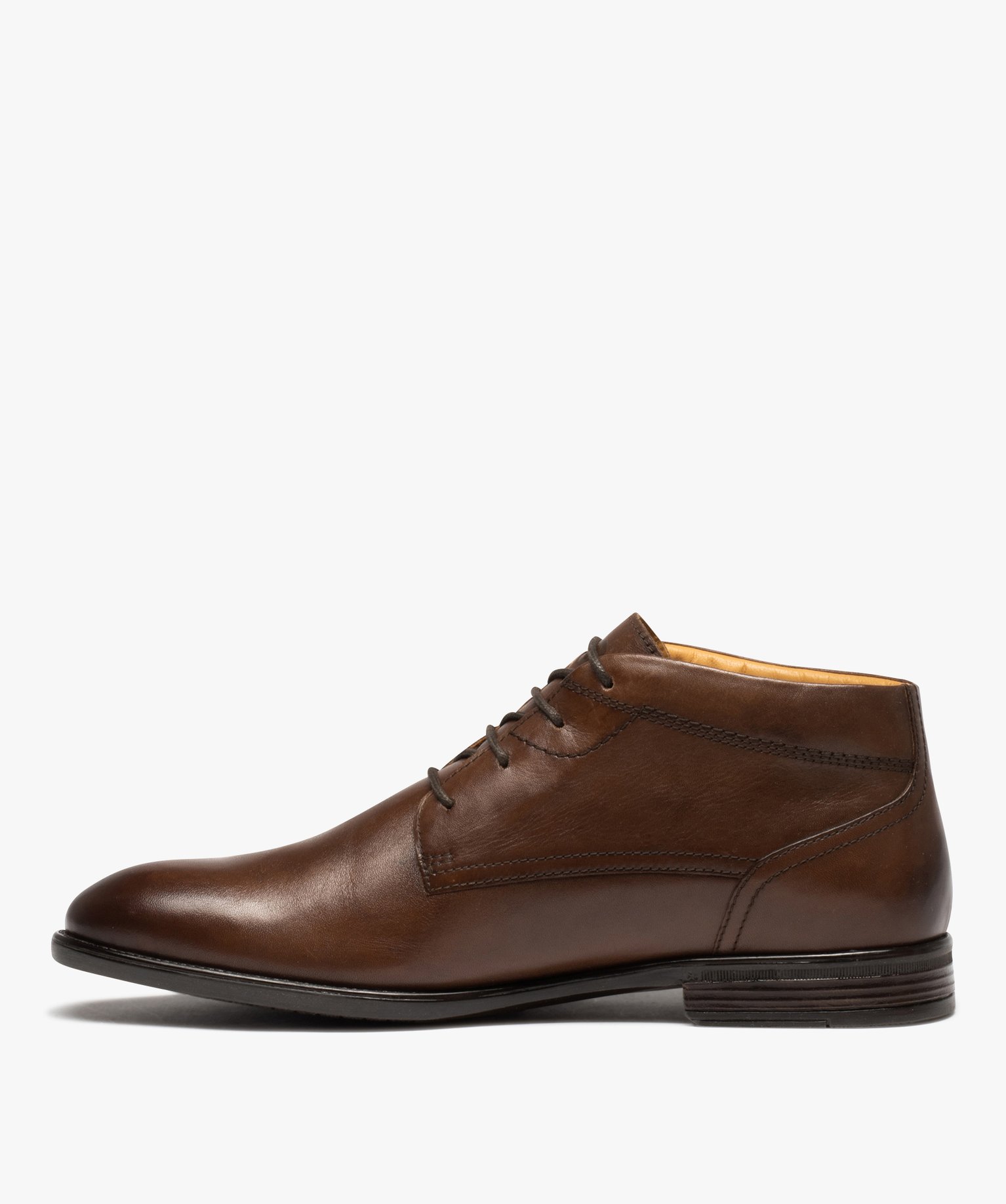Boots hommes unies et en cuir à lacets - Pierre Cardin marron | GEMO