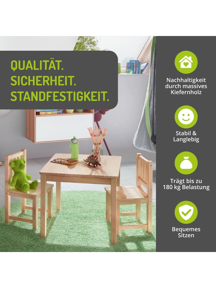 BOMI 3-tlg. Kindersitzgruppe Amy in Naturbelassen günstig kaufen onesize
