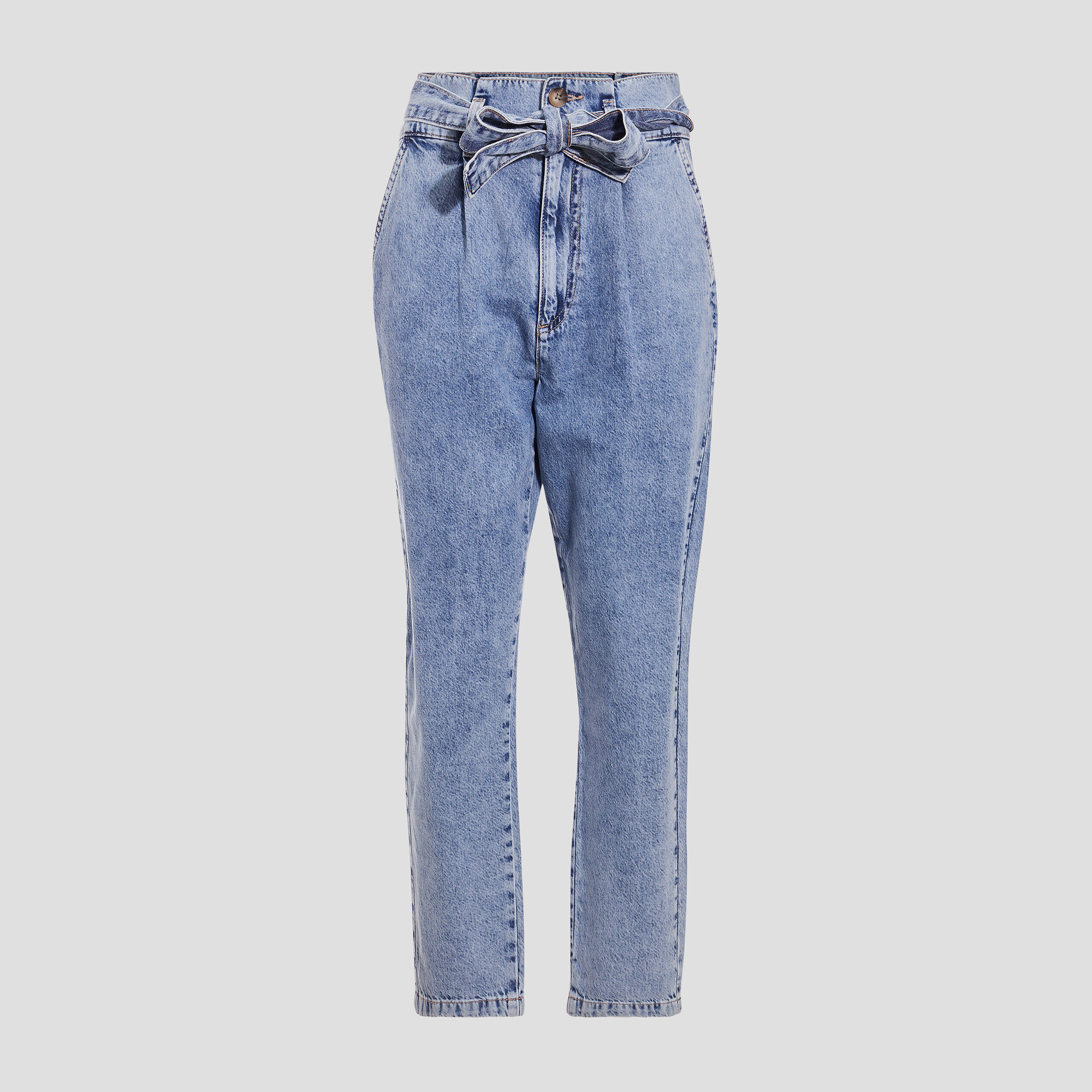 Jeans paperbag taille haute denim double stone femme | Cache Cache