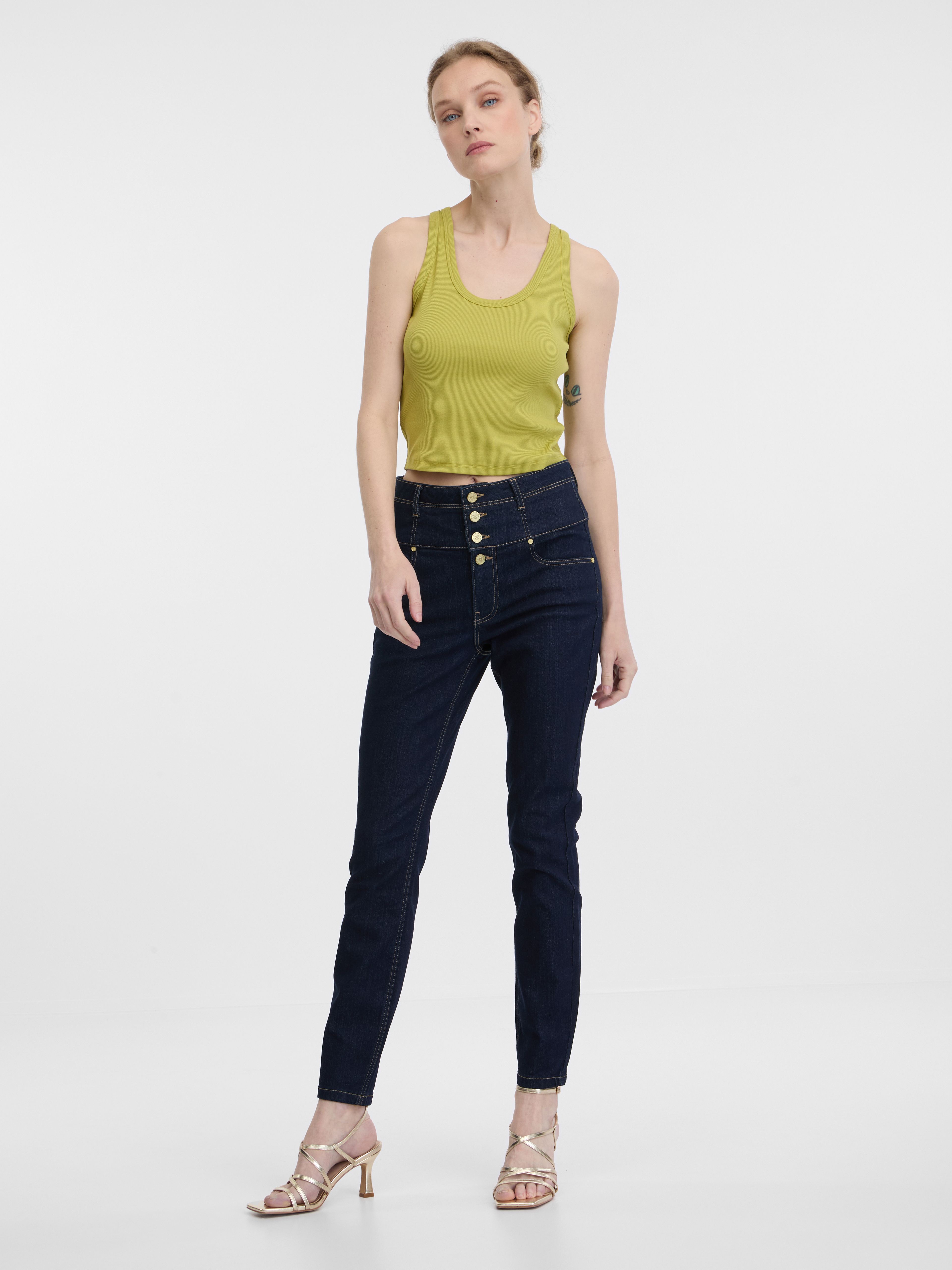 Dunkelblaue Damen-Skinny-Jeans ORSAY