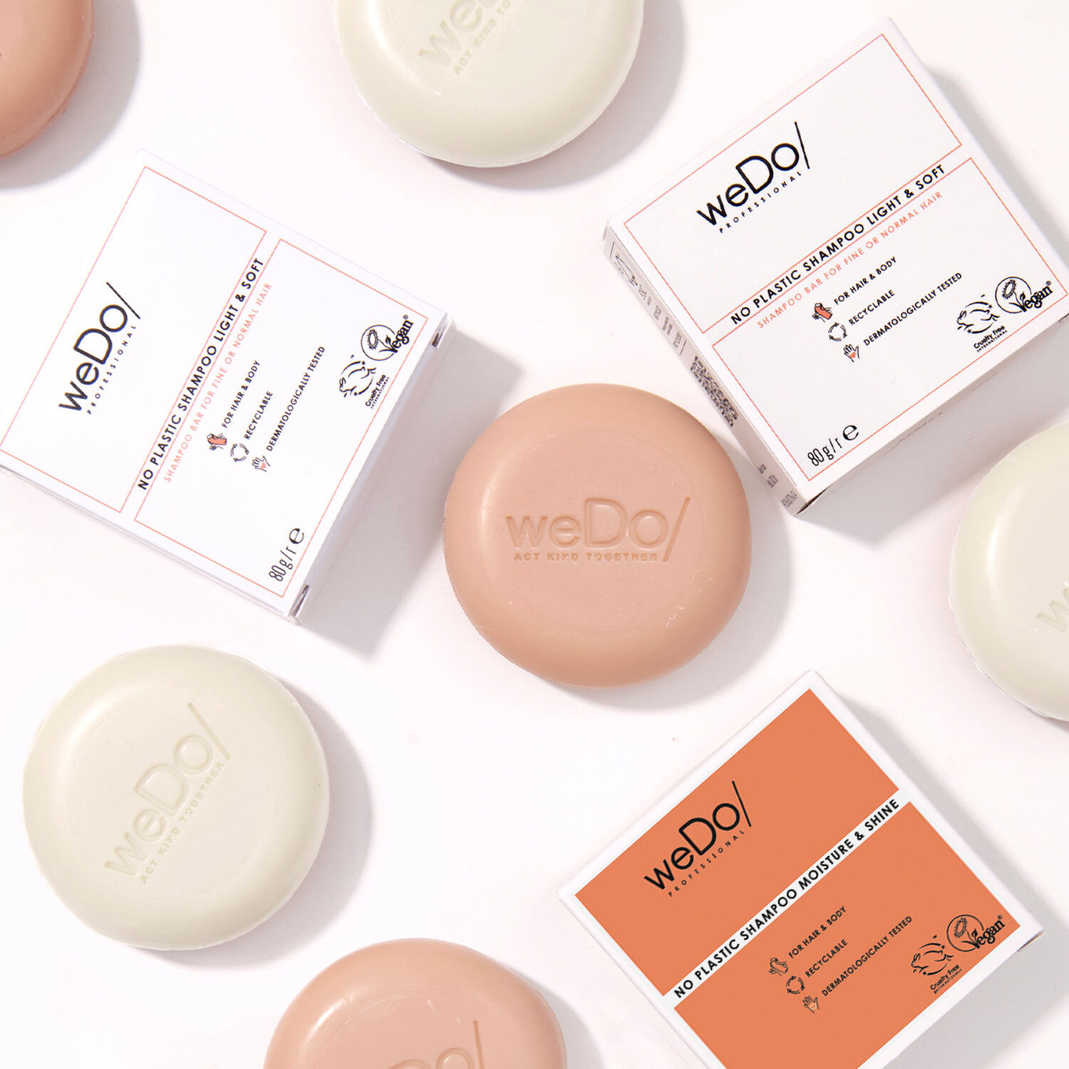 WeDo Shampooing solide Vegan Légèreté & Douceur 80G