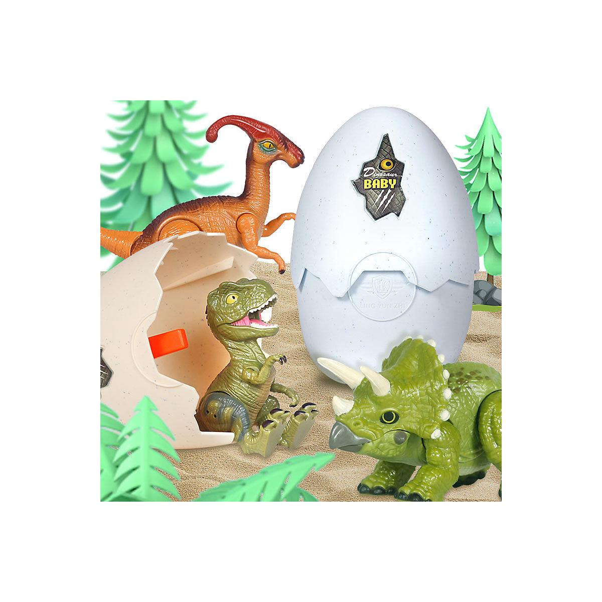 Spielzeug für Kinder zum Graben Dinosaurier-Ei-Spielzeug mit Geräuscheffekten beim Zerbrechen der Schale