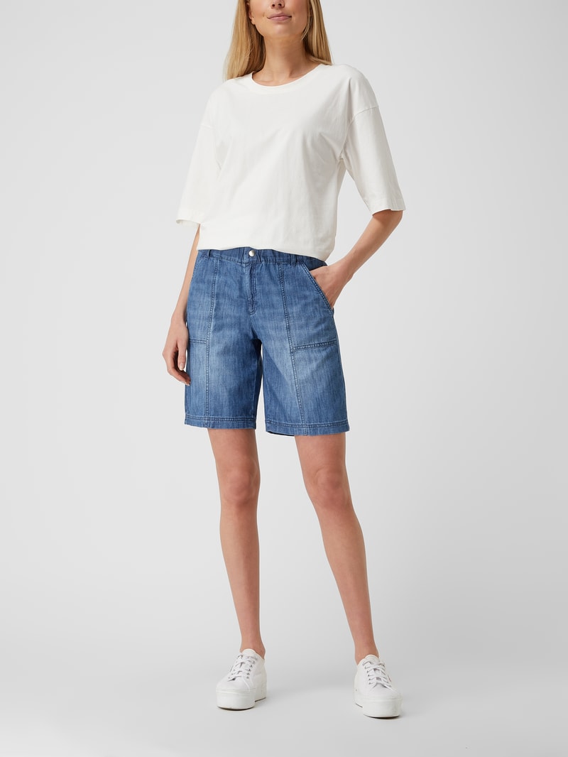 Jeansshorts aus Baumwolle Modell 'Maine' in hellblau