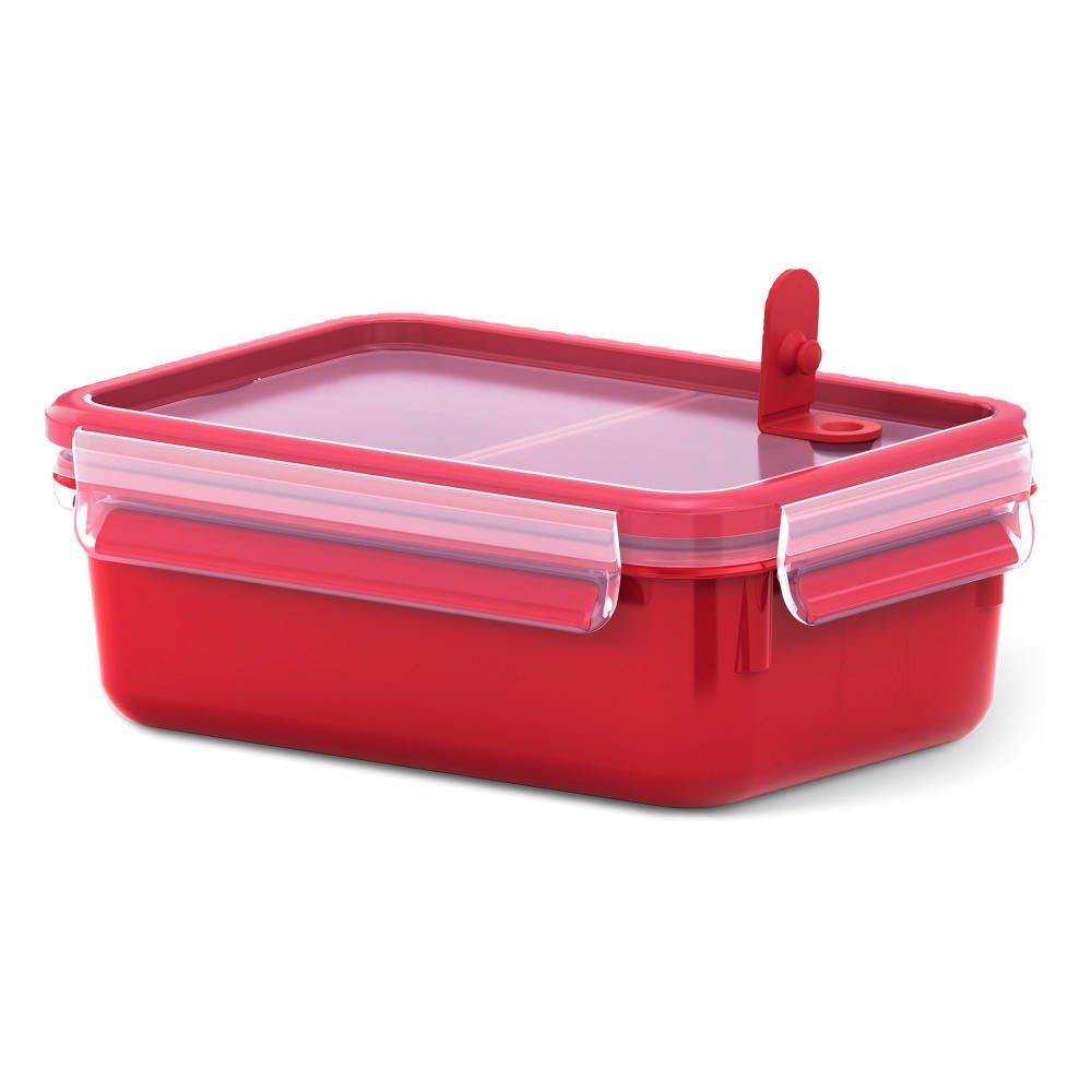 Emsa Mikrowellenbehälter Clip & Micro mit Einsätzen 1 L Rot, Kunststoff, (1-tlg)