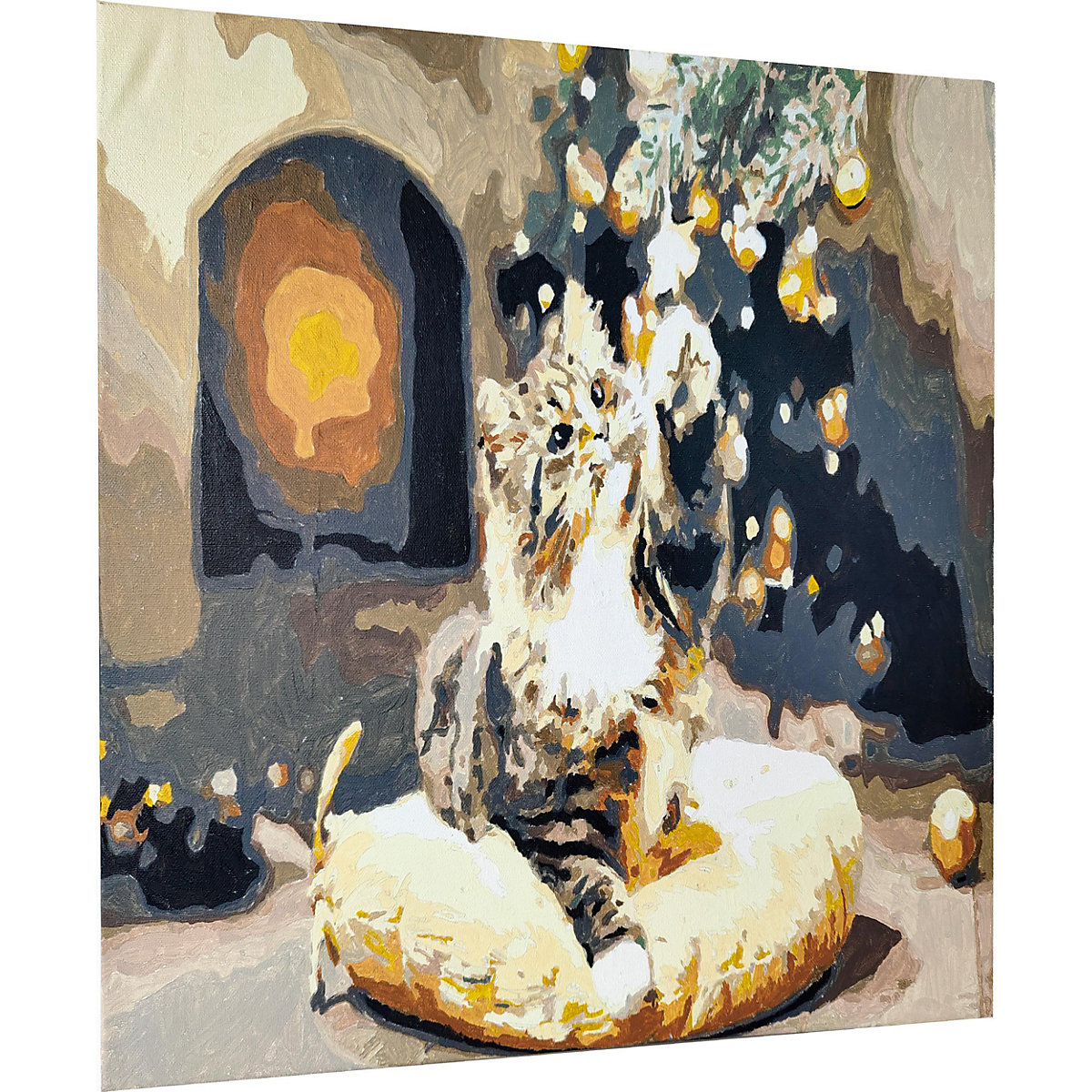 Festliche Katze, 40x50cm Malen nach Zahlen Set