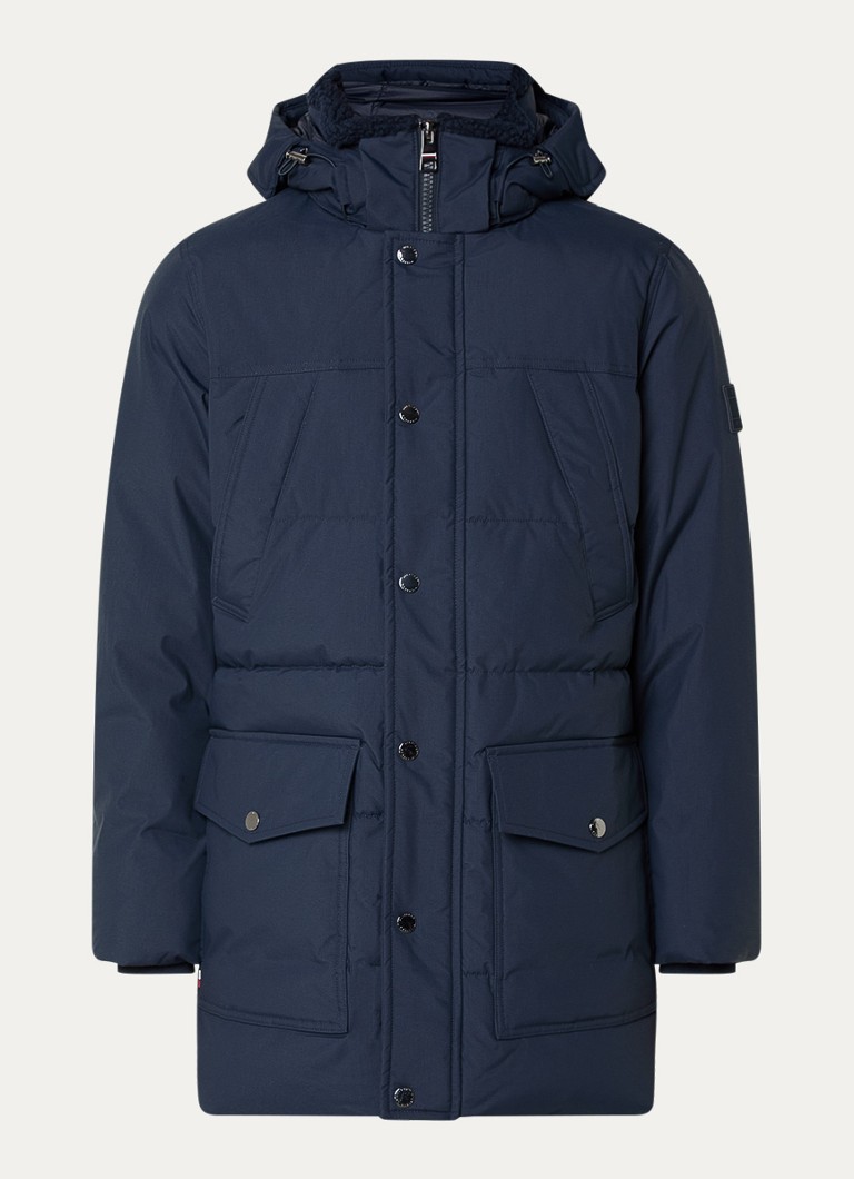 Tommy Hilfiger Rockie podstavljena parka s odvojivom kapuljačom i bočnim džepovima