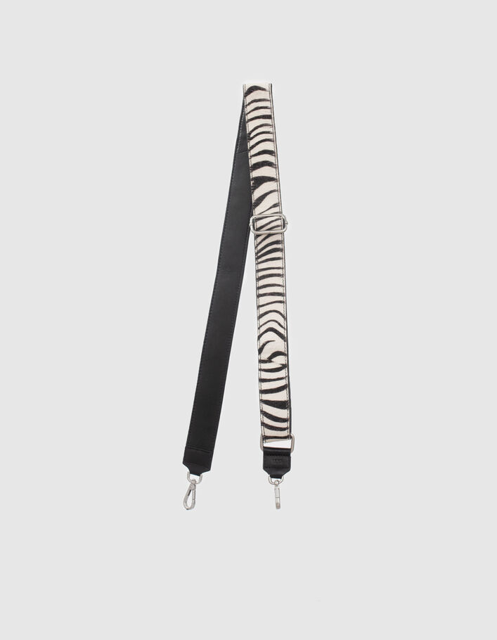 La bandoulière 111 en cuir de vachette pony zèbre femme