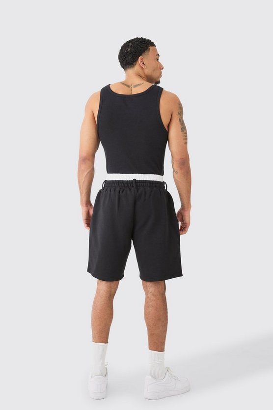 Lockere Shorts mit doppeltem Bund