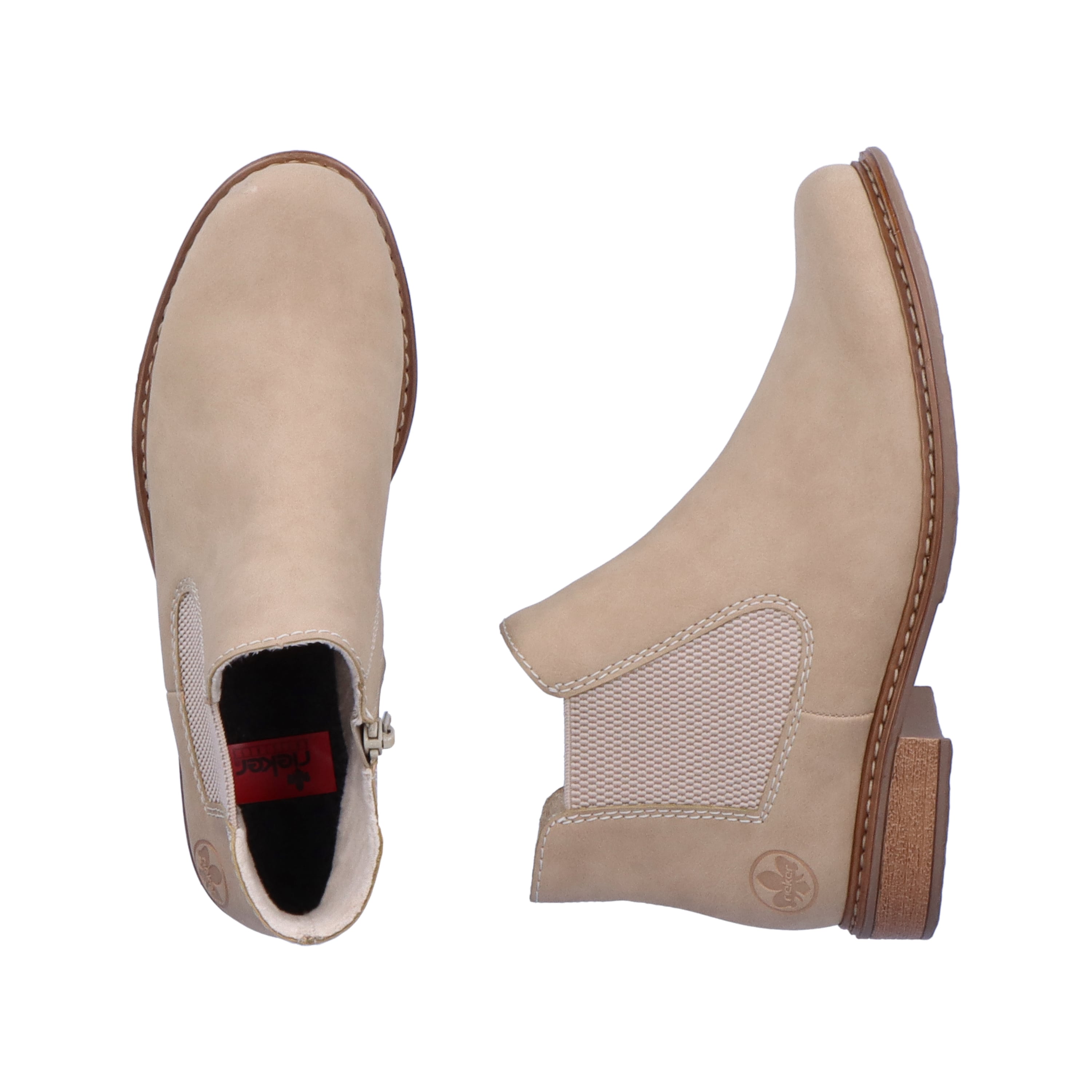 Rieker Damen Chelsea Boots sandbeige