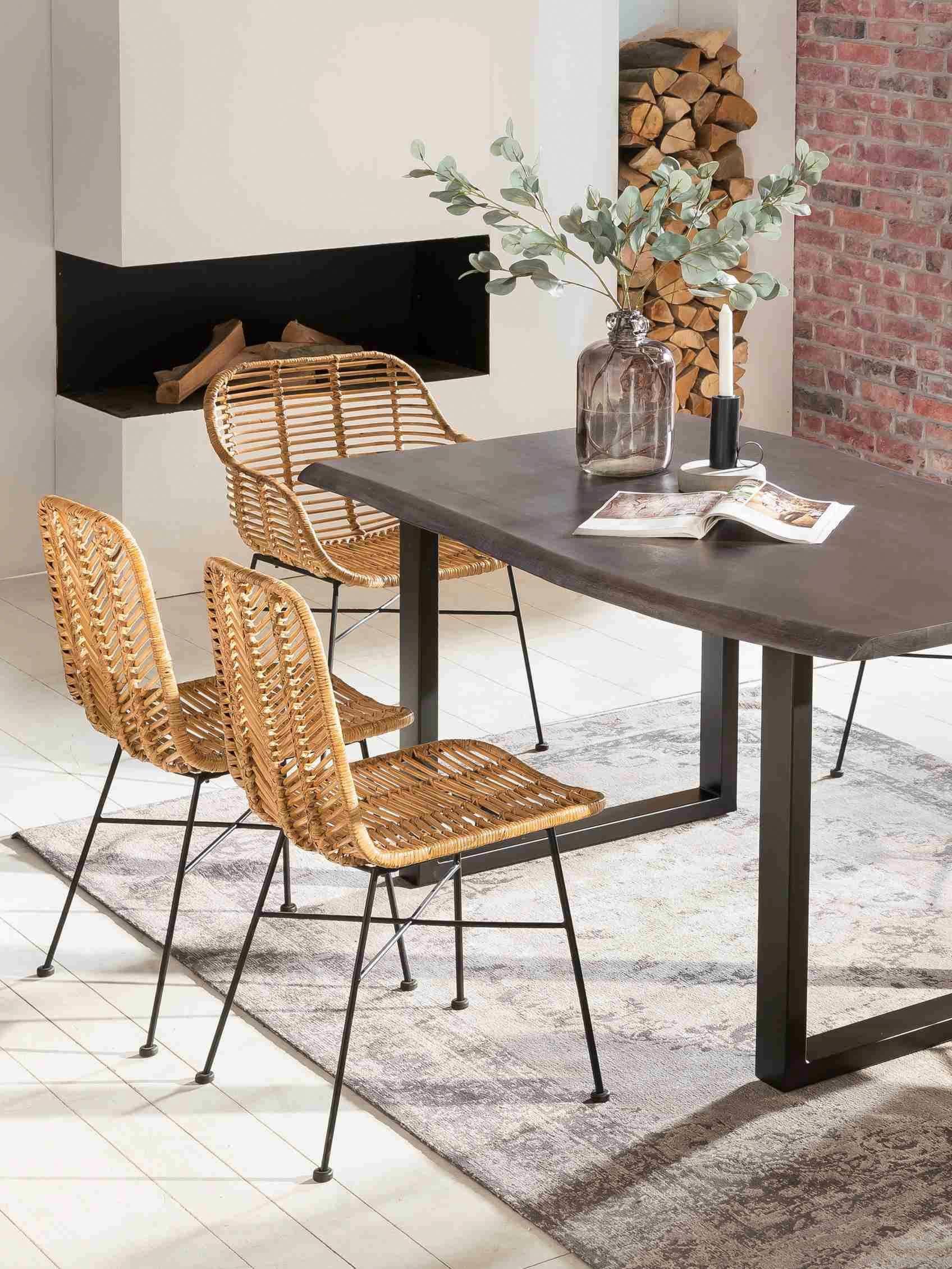 SIT Rattanstuhl Rattan Vintage (Set, 2 St), COUCH Lieblingsstücke, Shabby Chic, Vintage