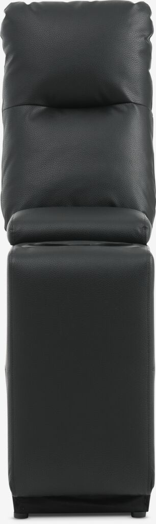 ABILDSKOV center console with storage compartment, black, imitation leather