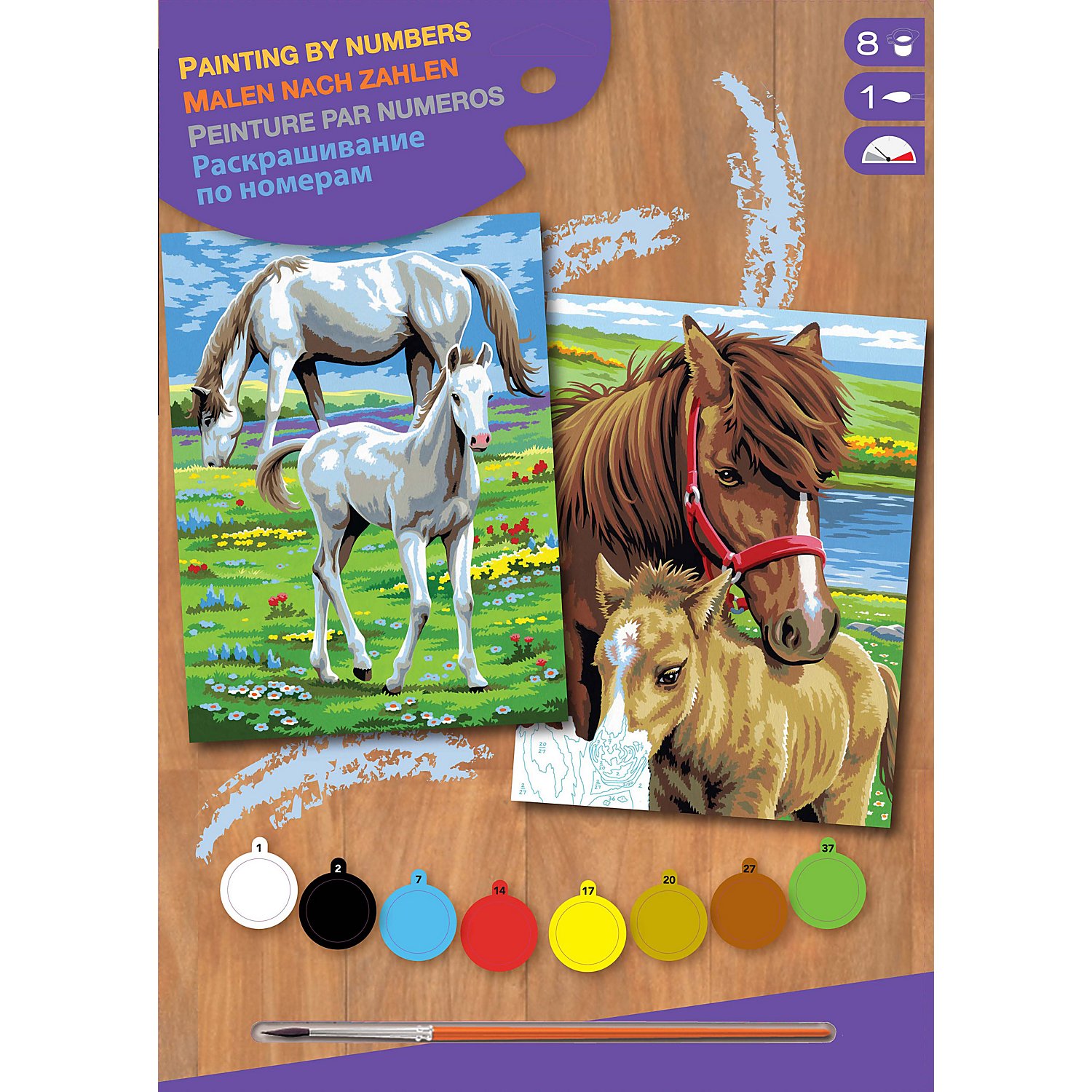 Malen nach Zahlen mit Acrylfarbe 