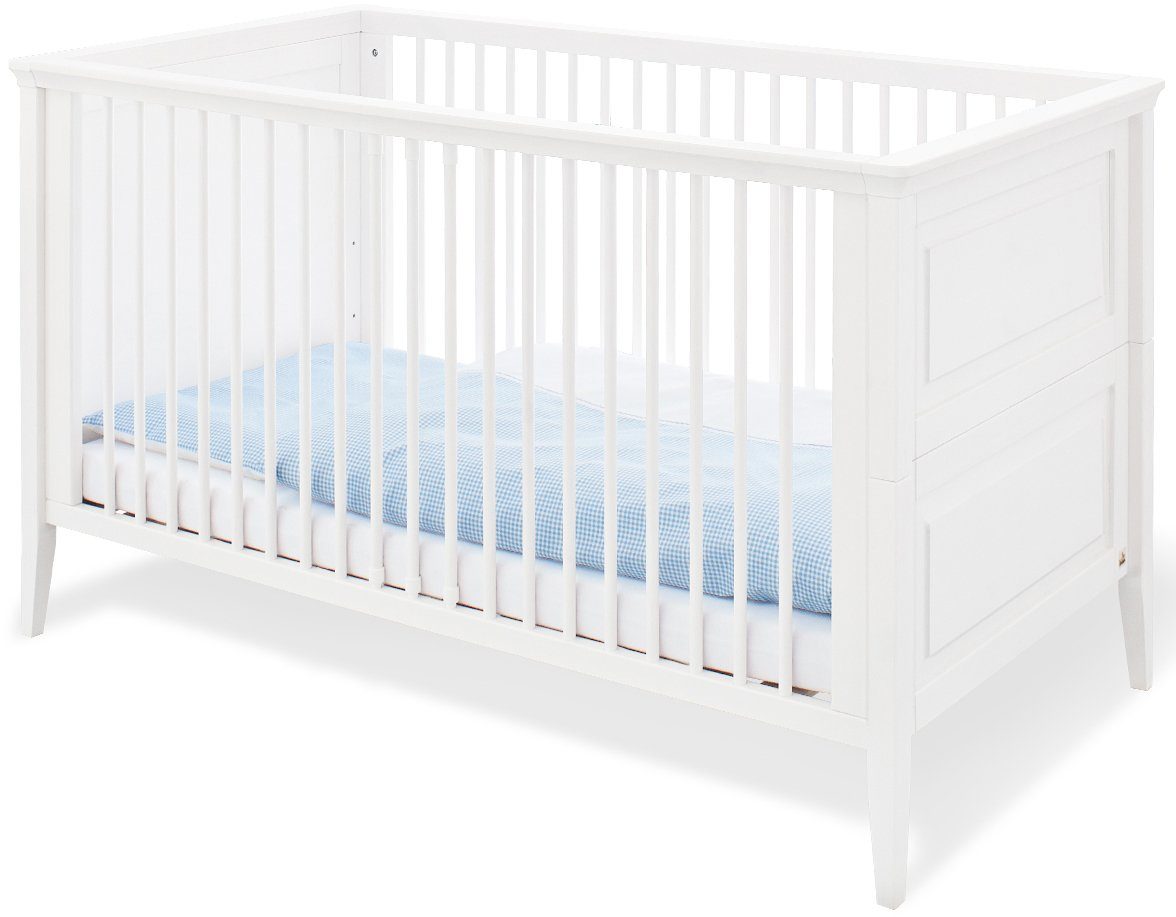 Pinolino® Babyzimmer-Komplettset Smilla, extrabreit, (Set, 3-St., Kinderbett, Wickelkommode), mit Kinderbett, 2-trg. Schrank und extrabreiter Wickelkommode