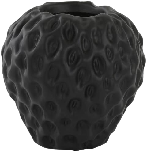 Trendhopper Vase Strawberry Schwarz 15 cm