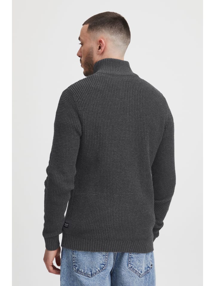 11 Project Strickjacke PRKimmo 21301063-ME  Lässige Strickjacke mit Perlfang in Grau günstig kaufen